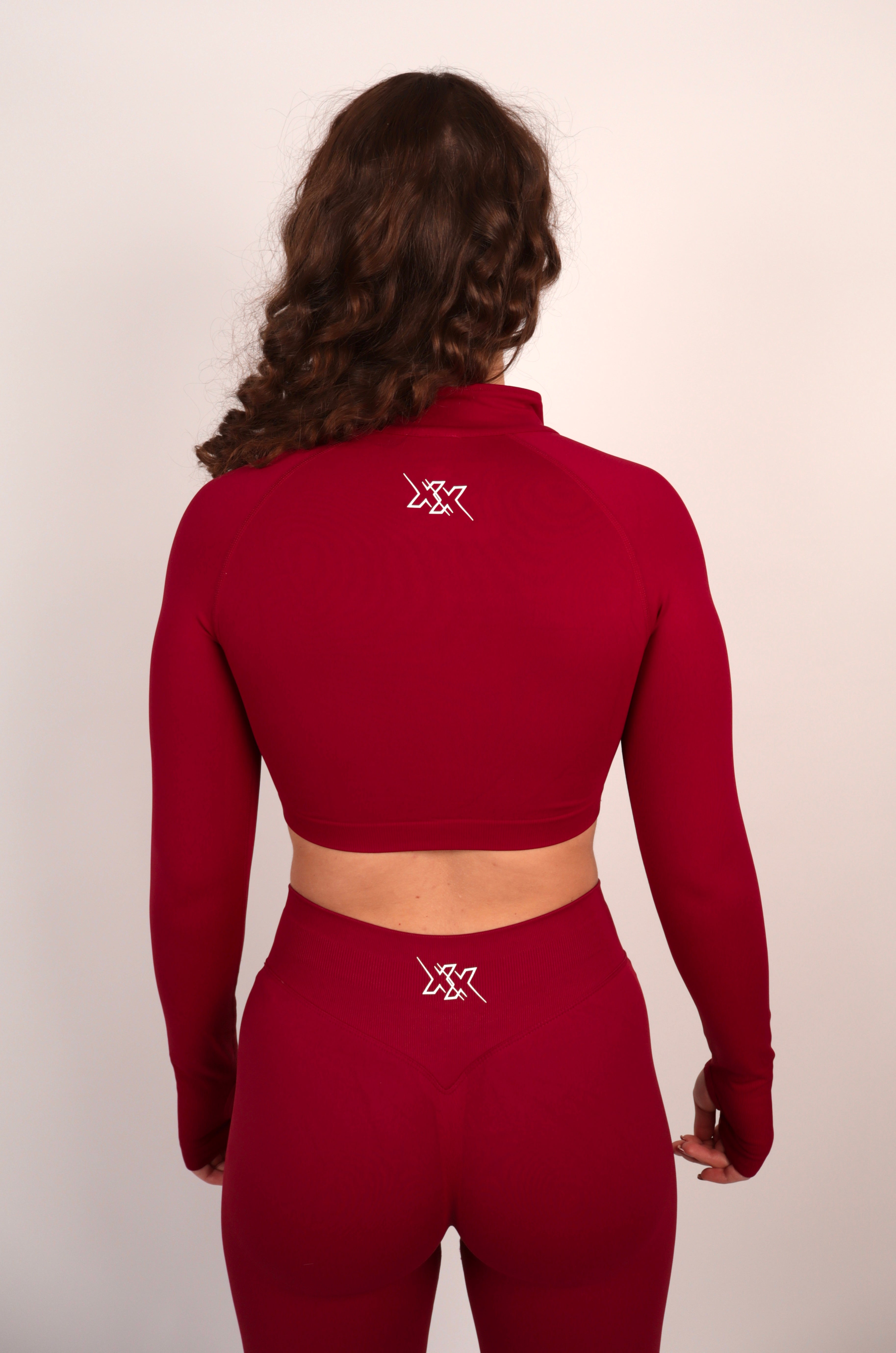 Crop Zipper – Ruby Red