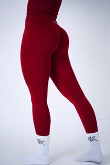 High Waist Leggings – Wine