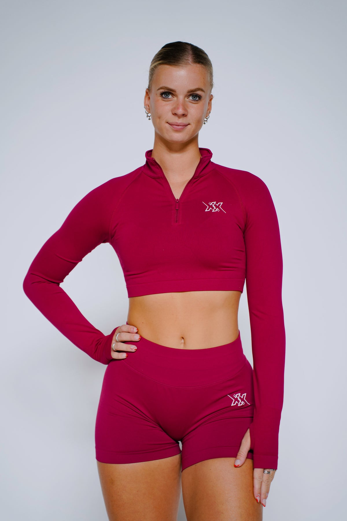 Next Extreme Crop Zipper in Ruby Red, sportvest dames