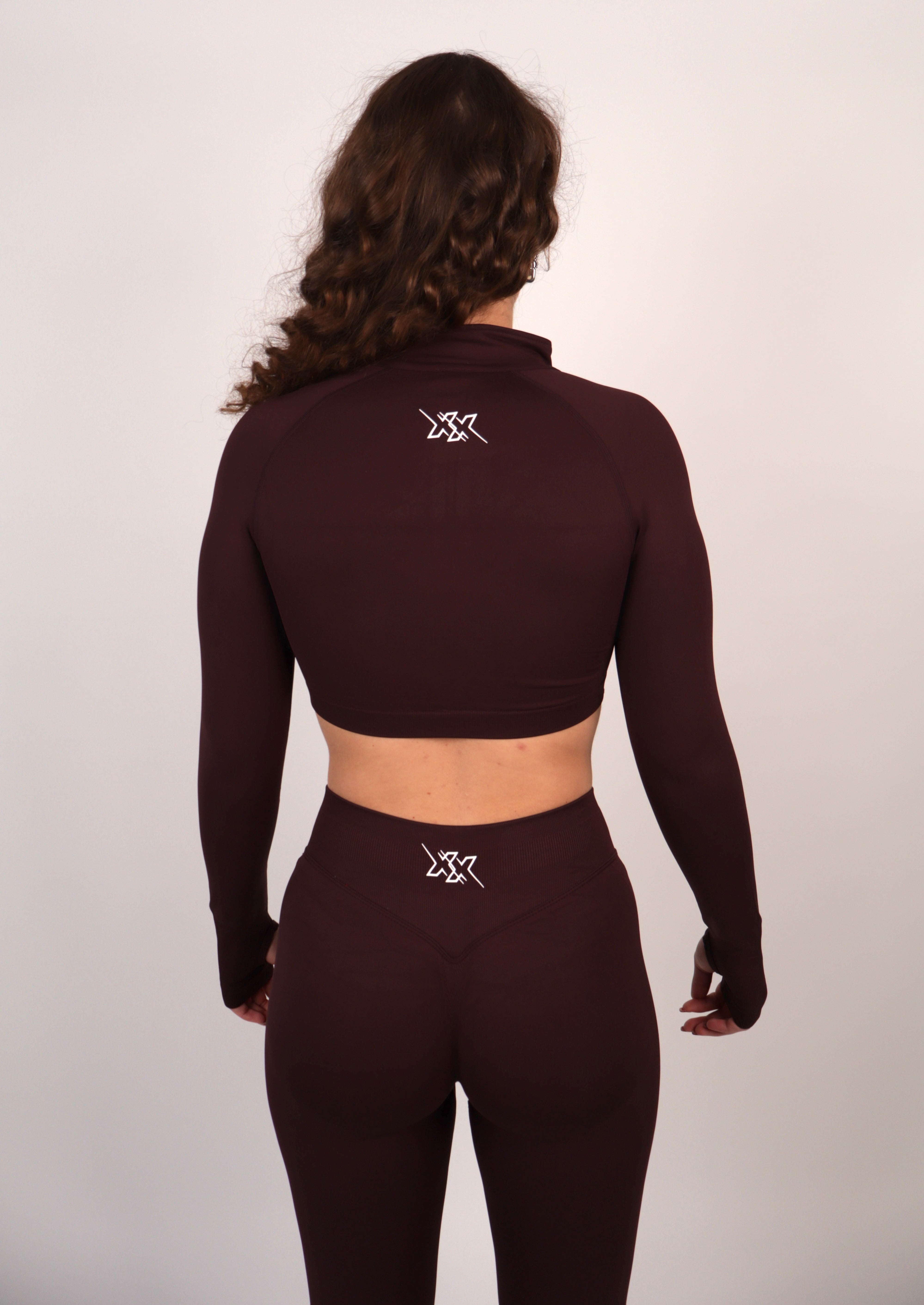 Crop Zipper – Dark Coffee