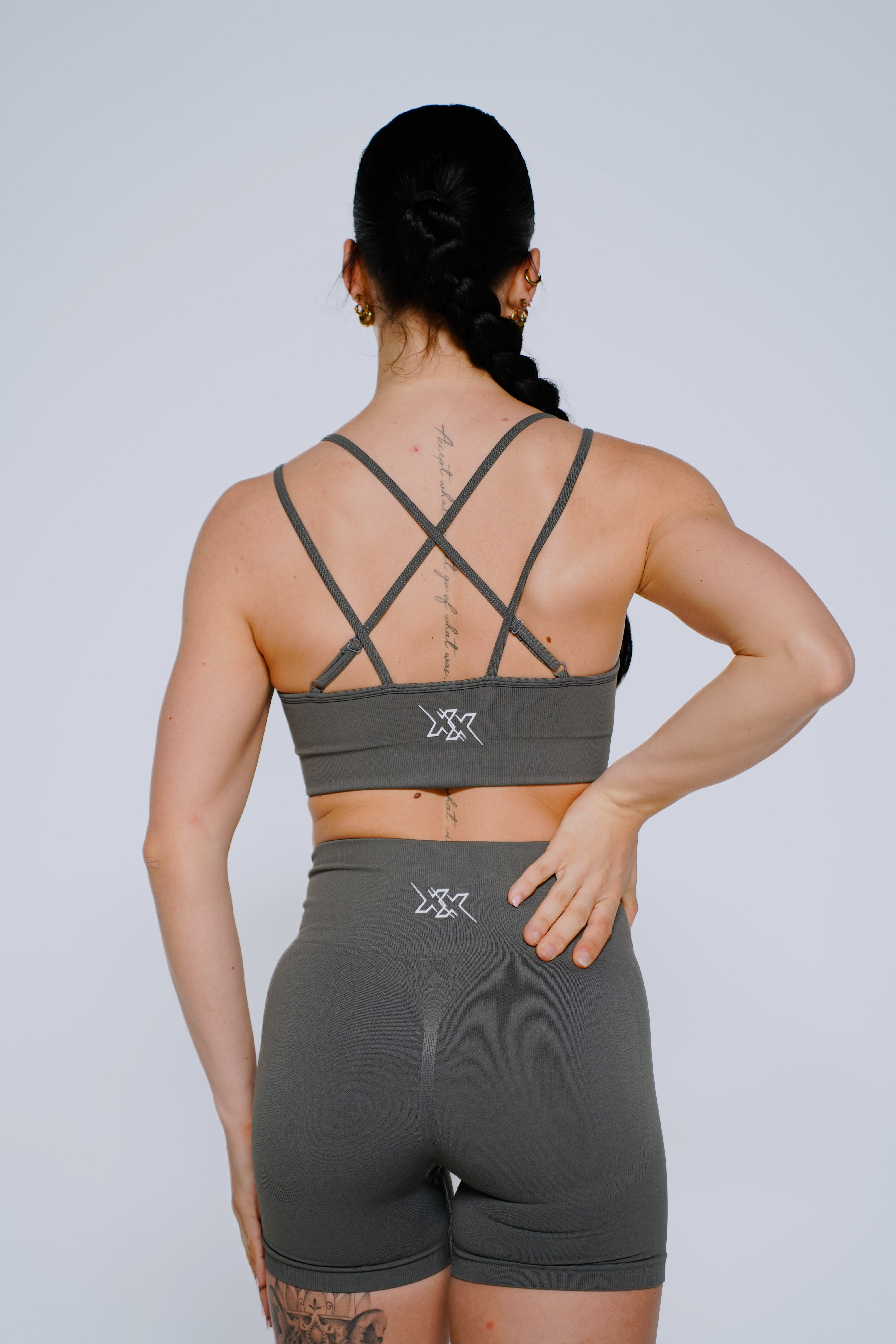 Crossback Bra – Stone Grey