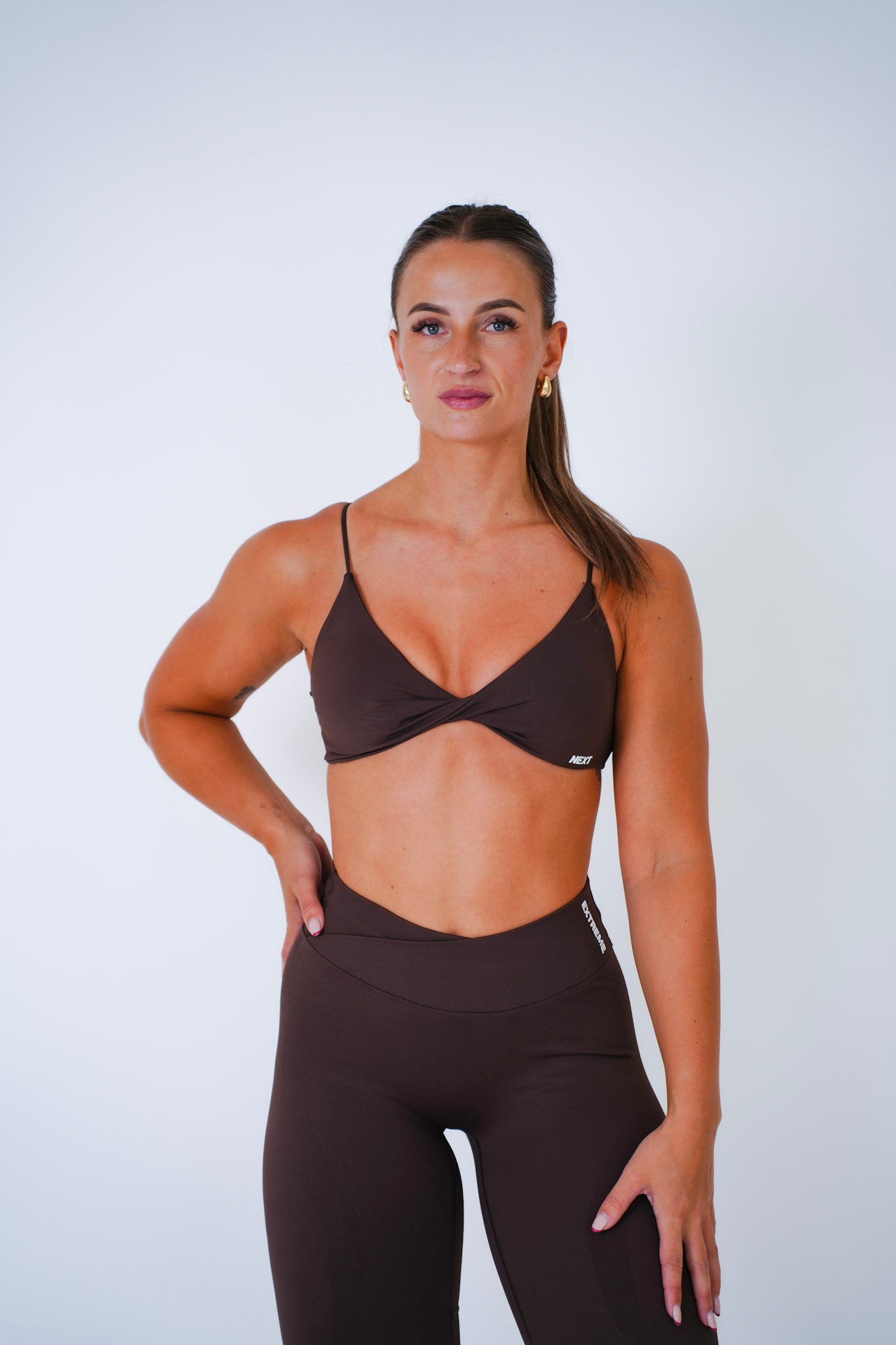 Twist Front Bra – Chestnut Brown