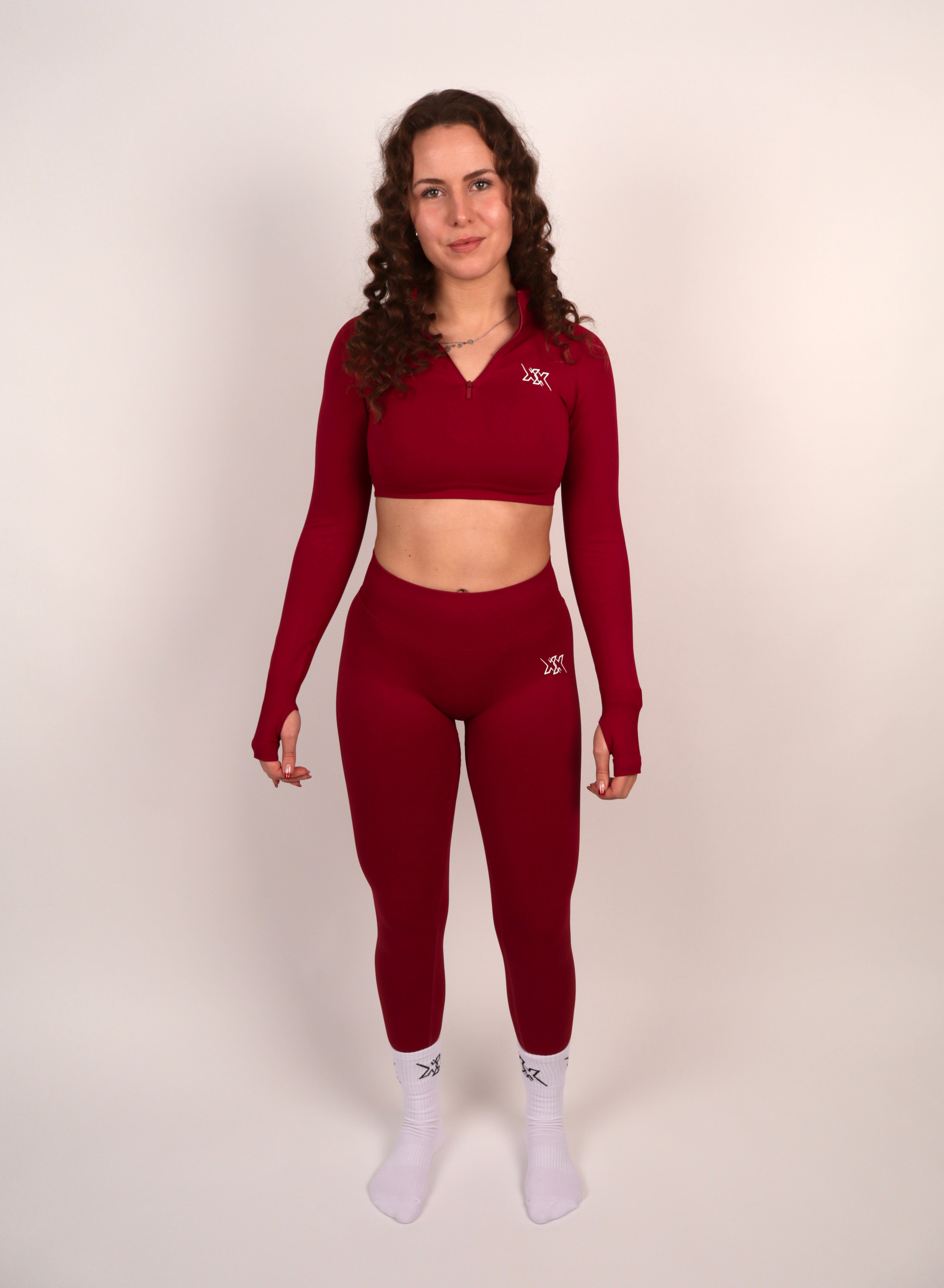 Crop Zipper – Ruby Red