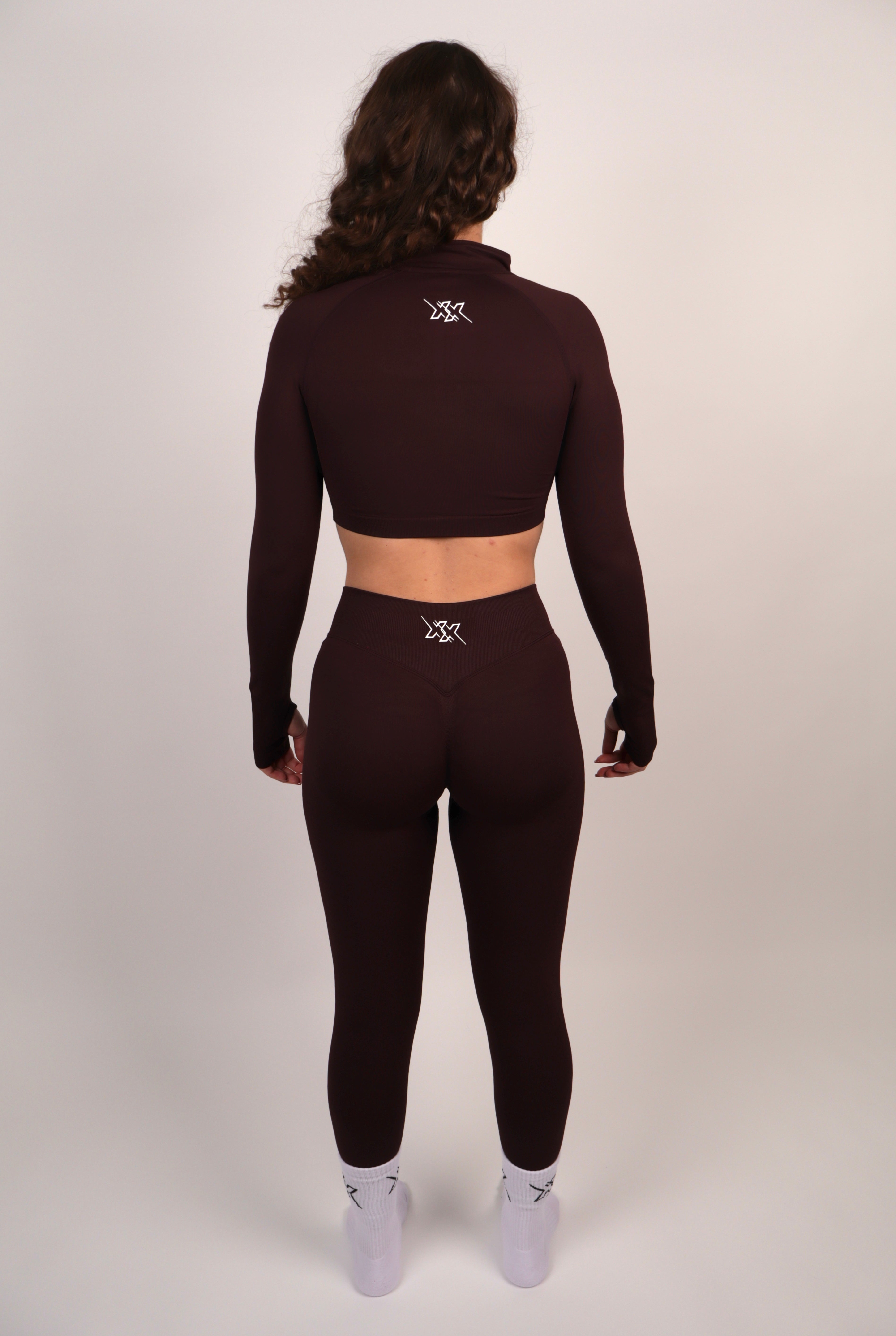 Crop Zipper – Dark Coffee