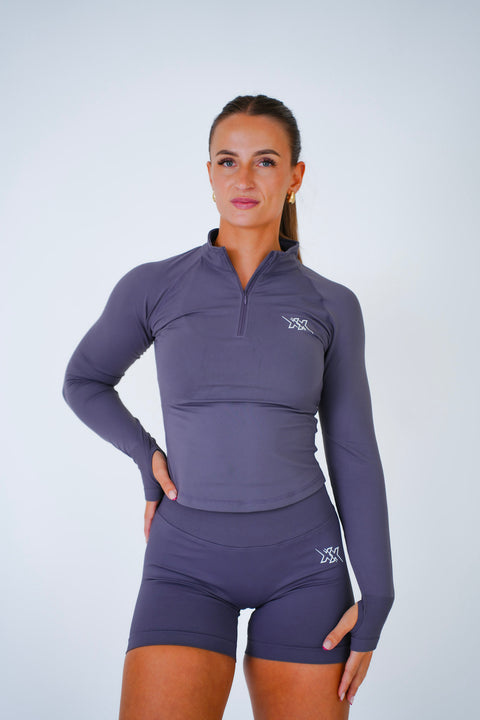 Next Extreme Quarter Zip Top in Mauve Purple, sportvest dames