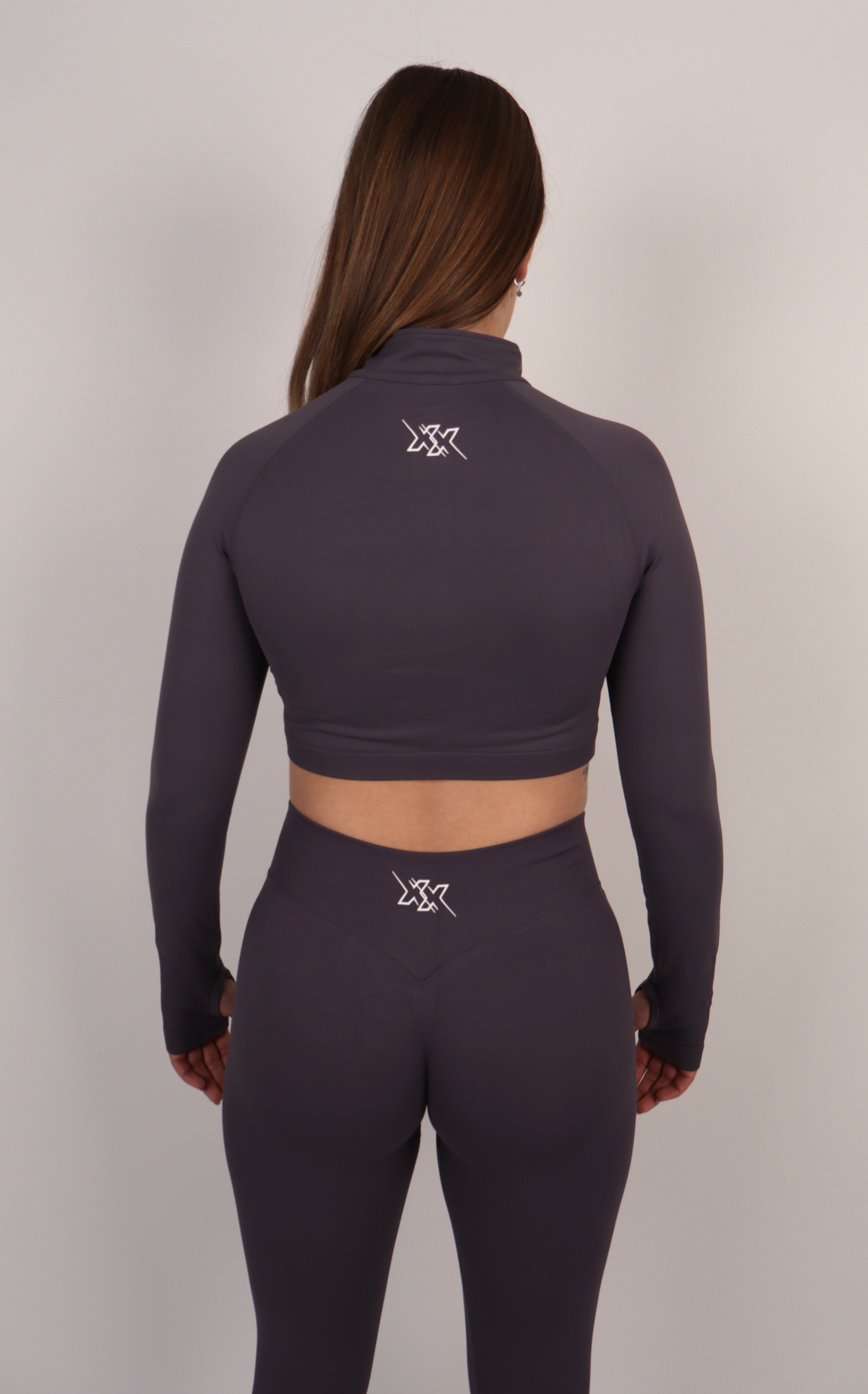 Crop Zipper – Mauve Purple