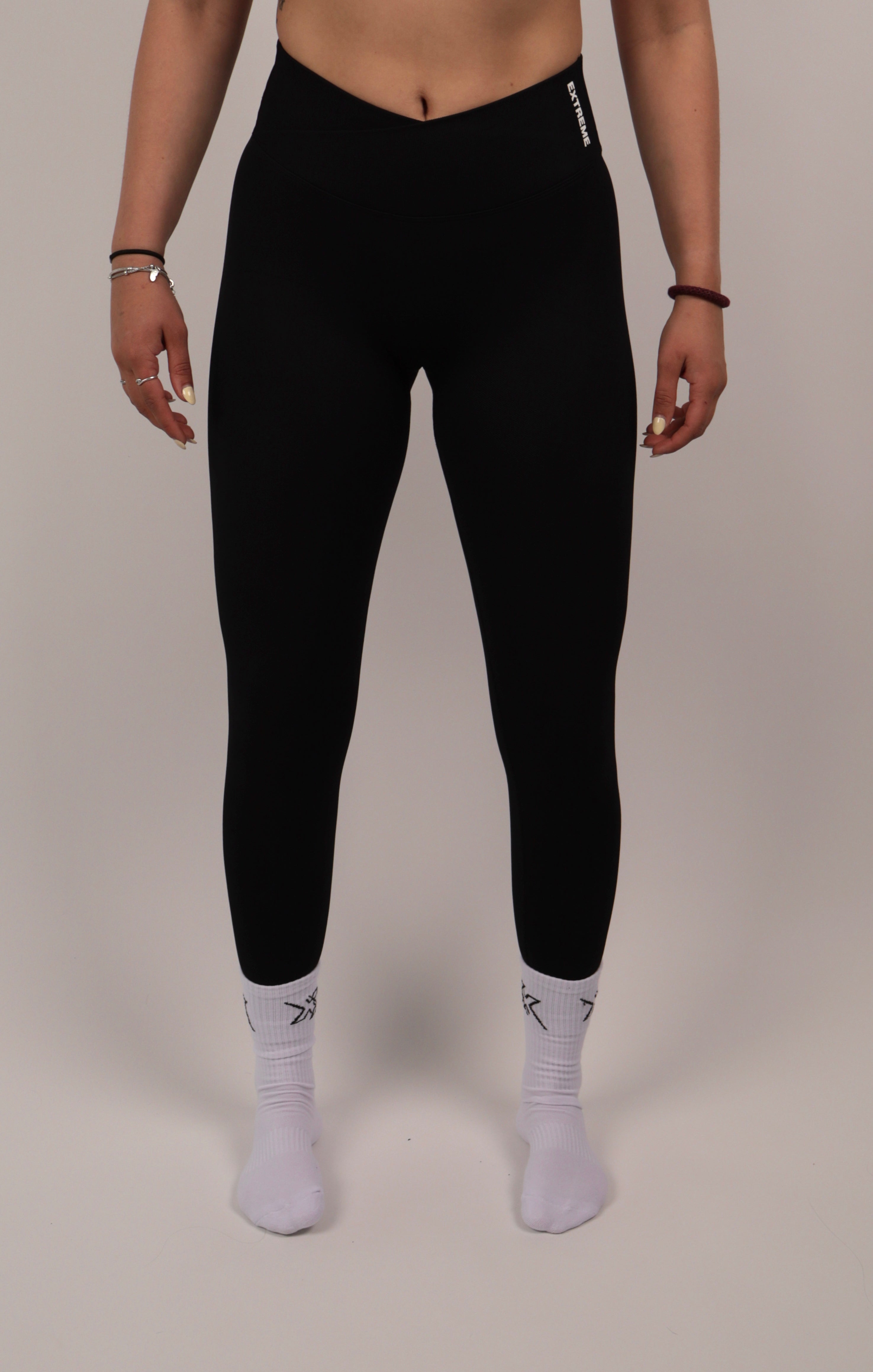 Cross Waist Legging – Midnight Black