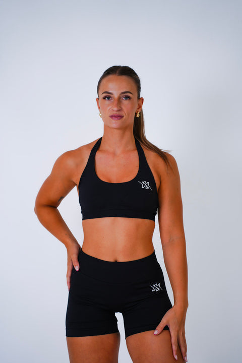 Next Extreme Halter Bra in Ultra Black, sport-bh dames