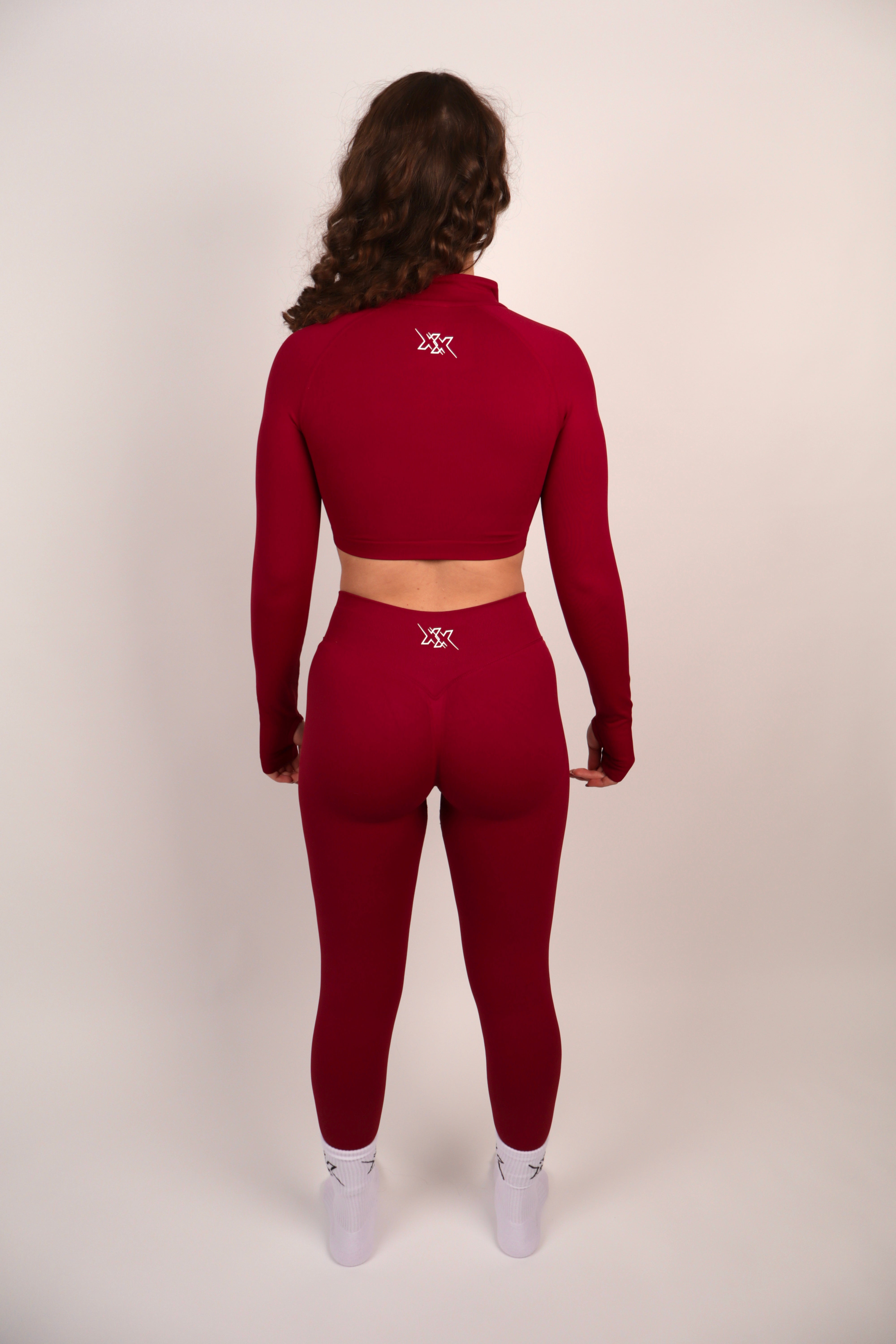 Crop Zipper – Ruby Red