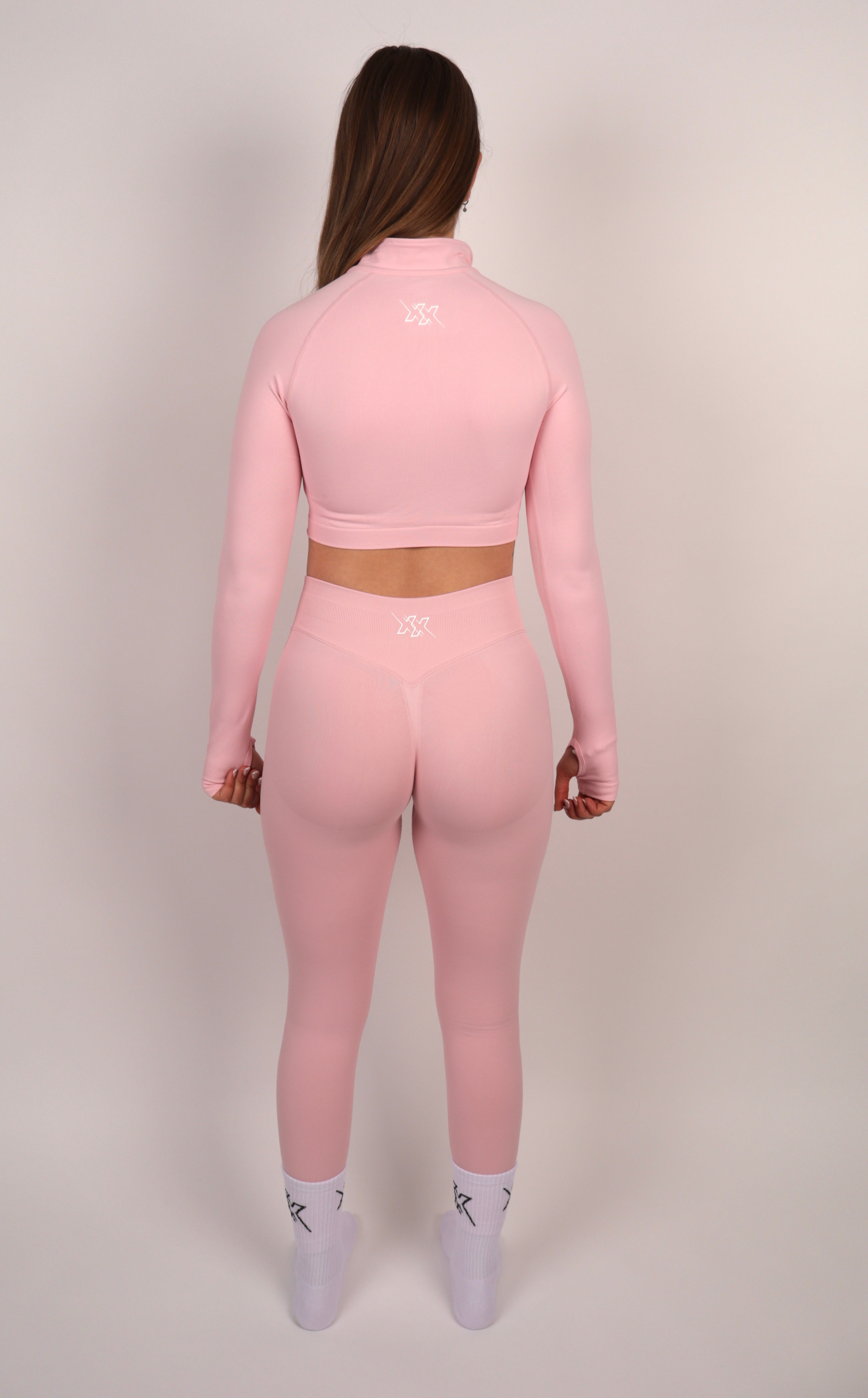 Crop-Zipper – Blush Pink