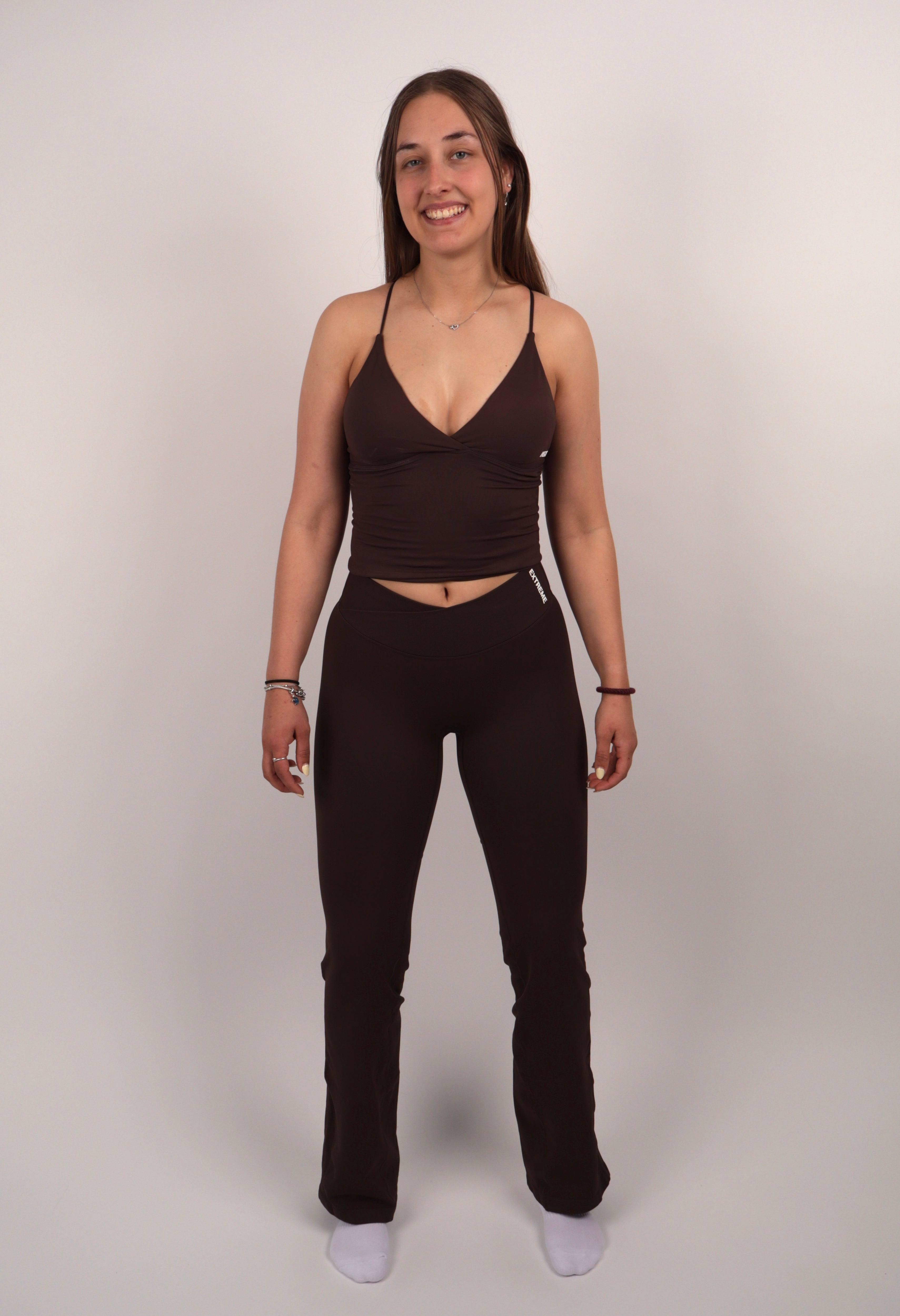 Twist Front Longline – Chestnut Brown