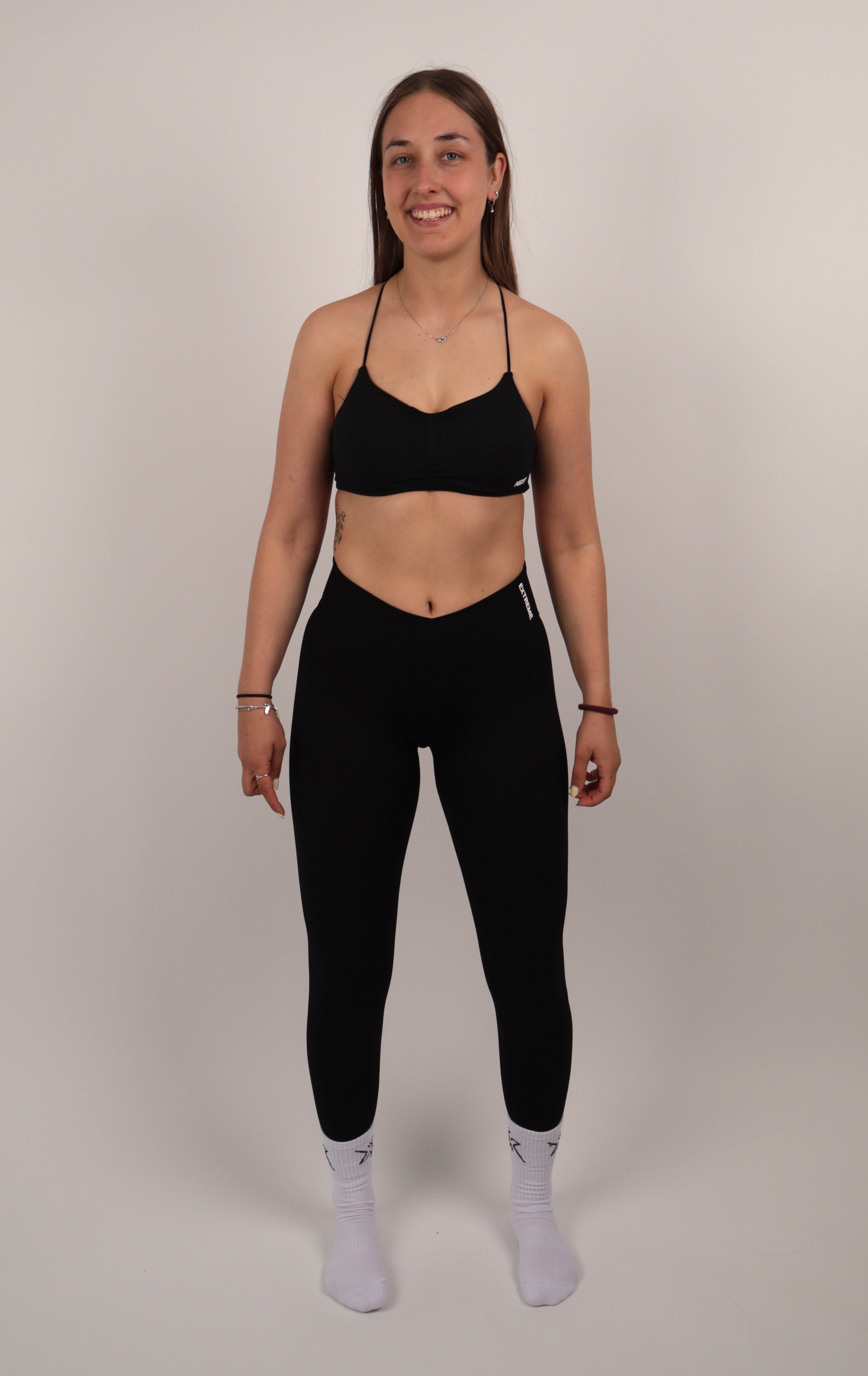 Cross Waist Legging – Midnight Black