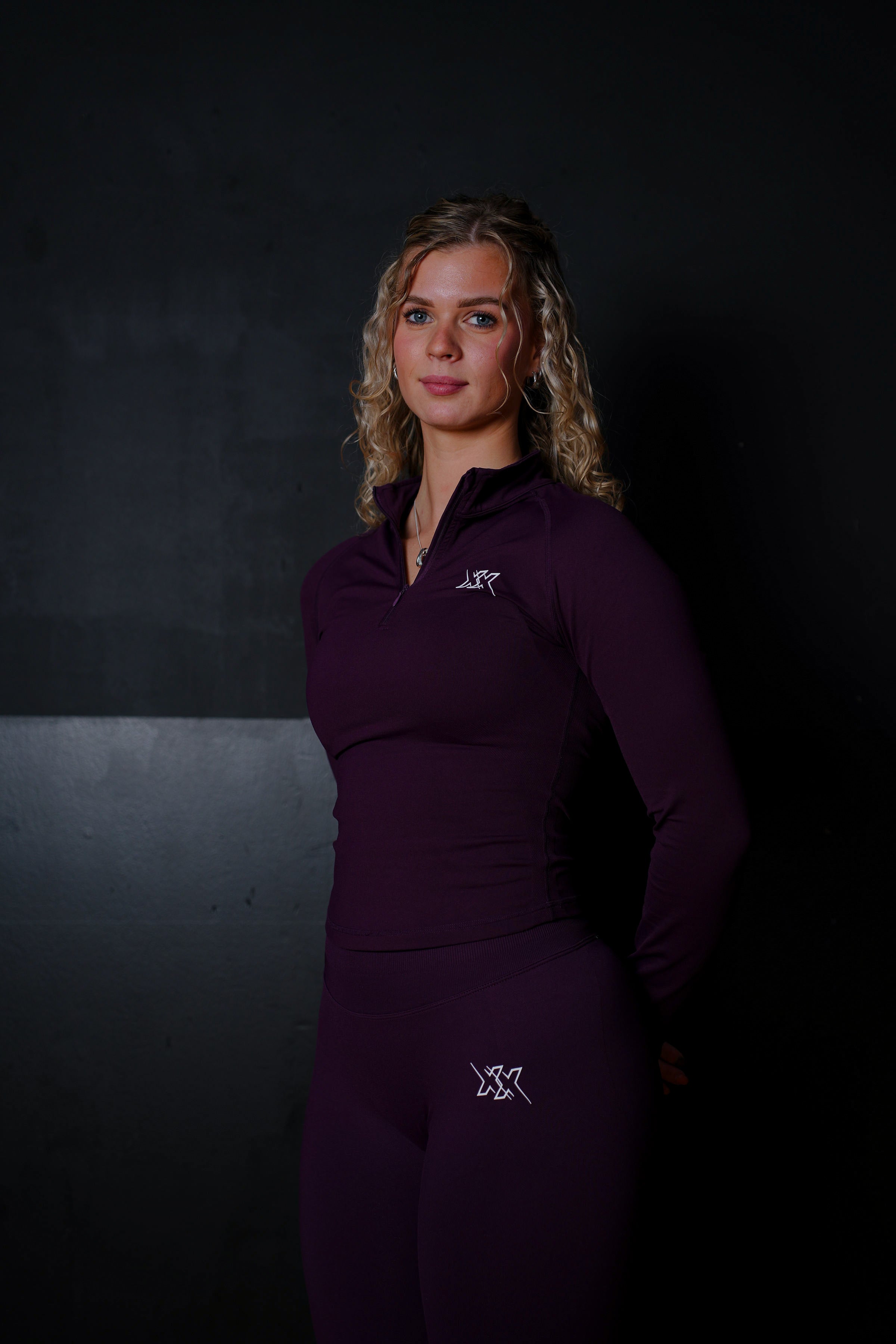 Quarter Zip Top – Deep Violet