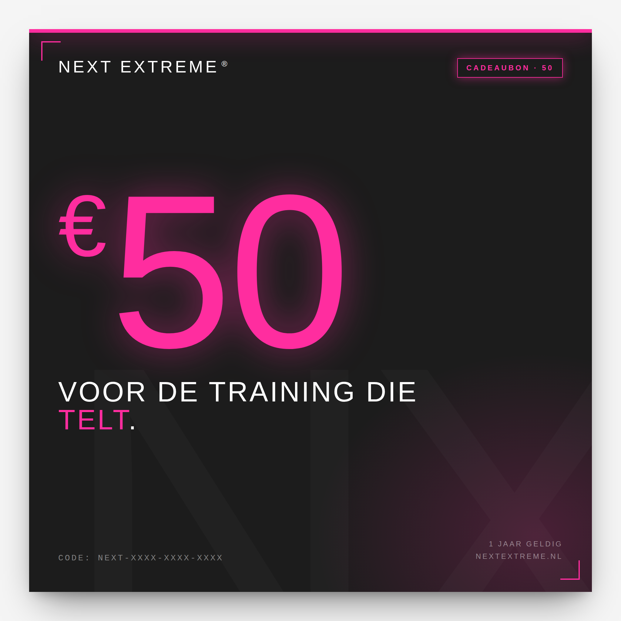 Cadeaubon €50 — Voor de training die telt