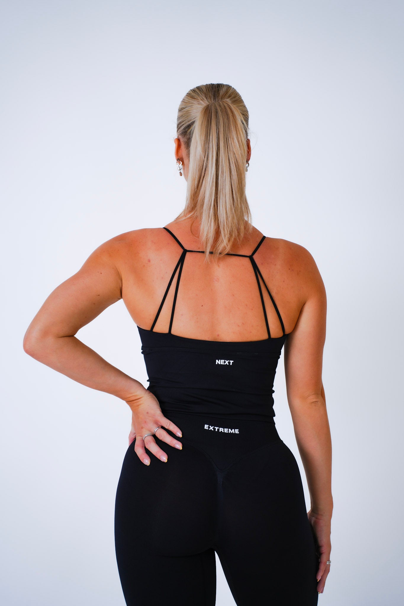 Twist Front Longline – Midnight Black
