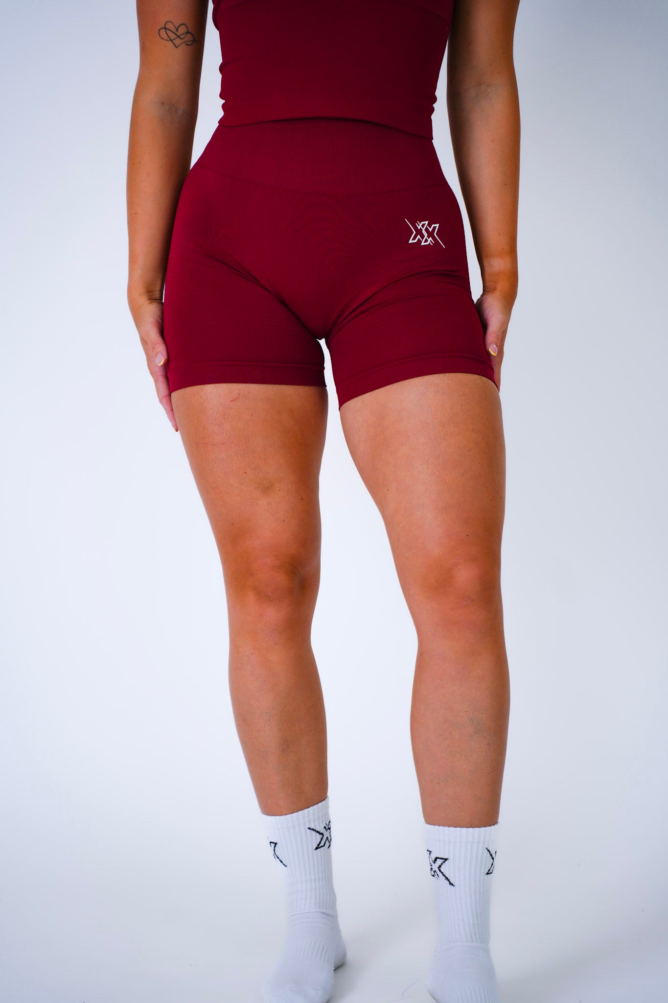 High Waist Shorts – Wine