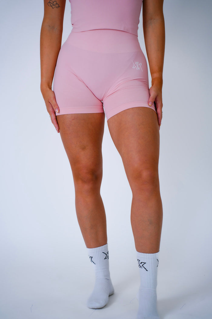 High Waist Shorts – Powder Pink