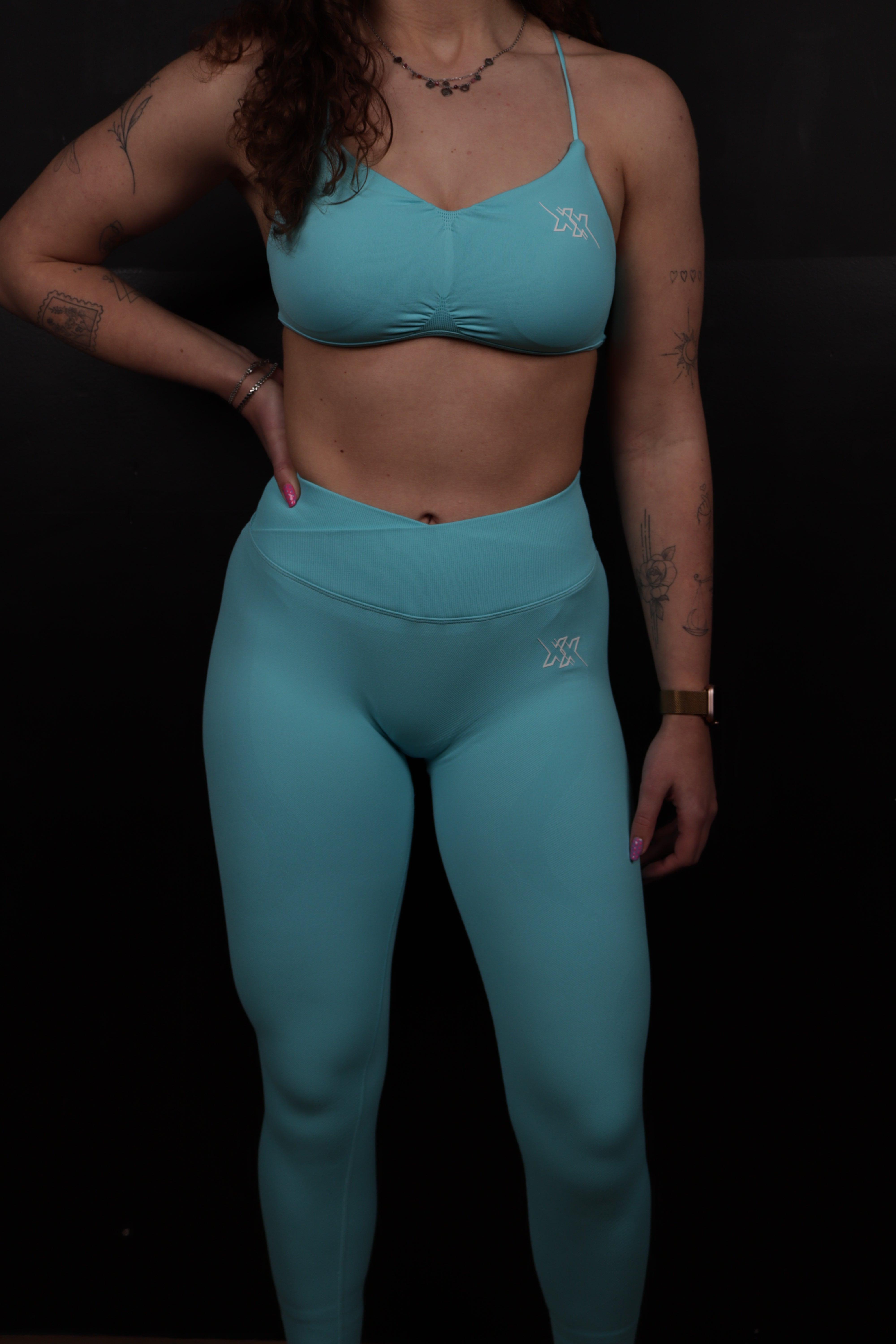 Crossback Bra – Mint Blue