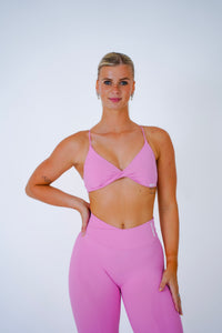 Next Extreme Twist Front Bra in Blossom Pink, sport-bh dames