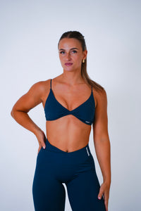 Next Extreme Twist Front Bra in Abyss Blue, sport-bh dames