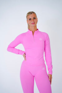 Next Extreme Quarter Zip Top in Hot Pink, sportvest dames