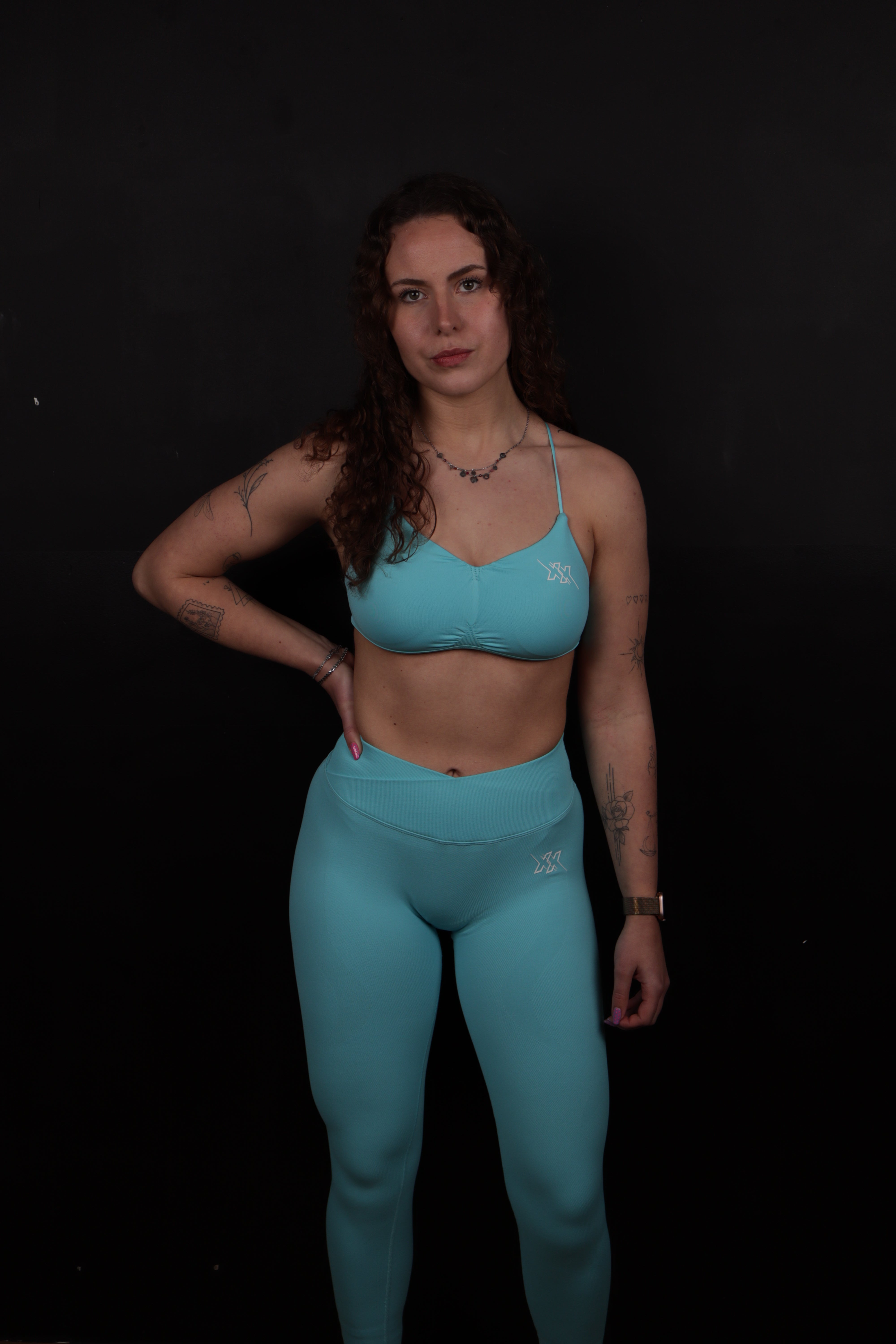 Crossback Bra – Mint Blue