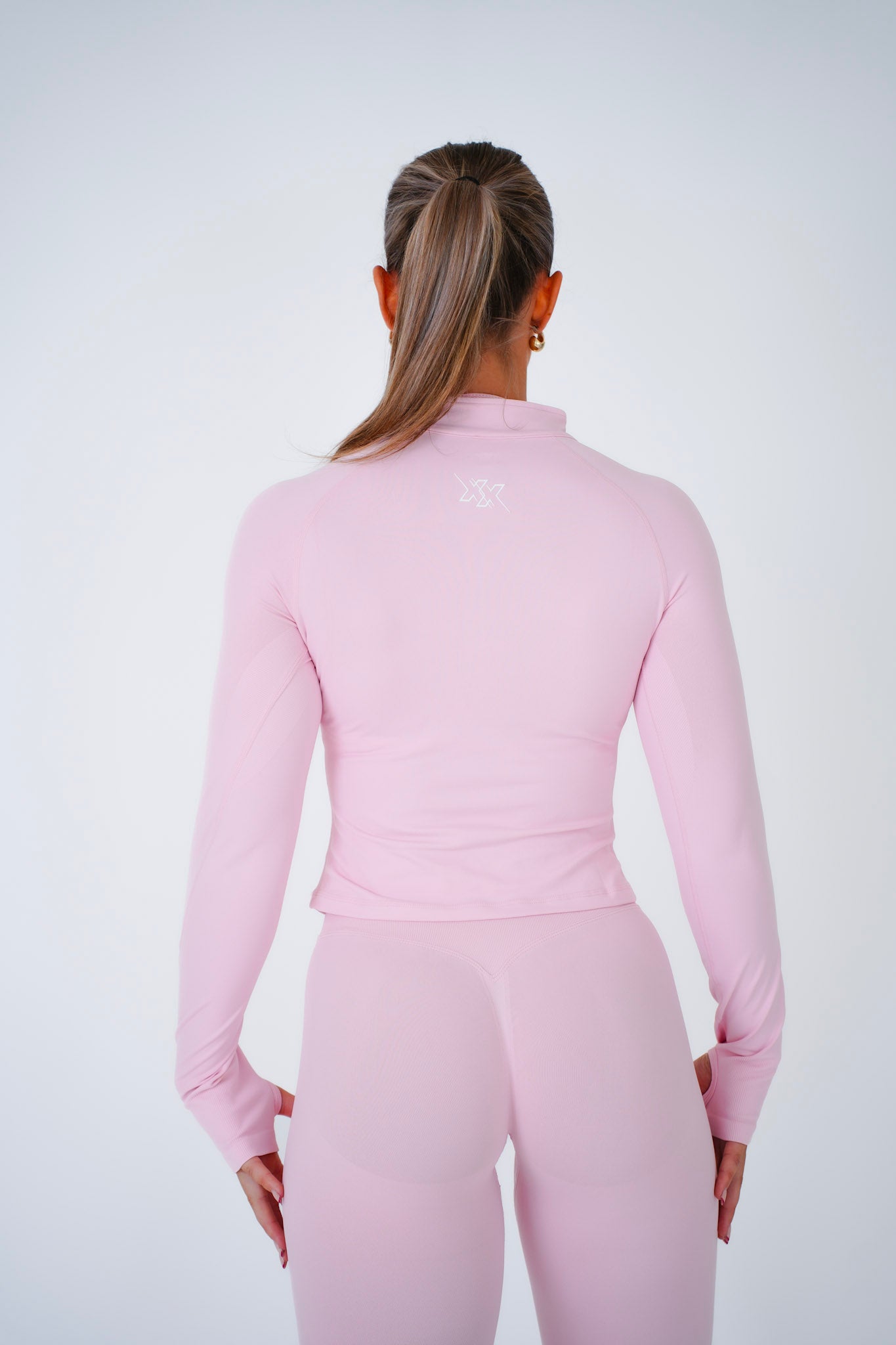 Quarter Zip Top – Blush Pink