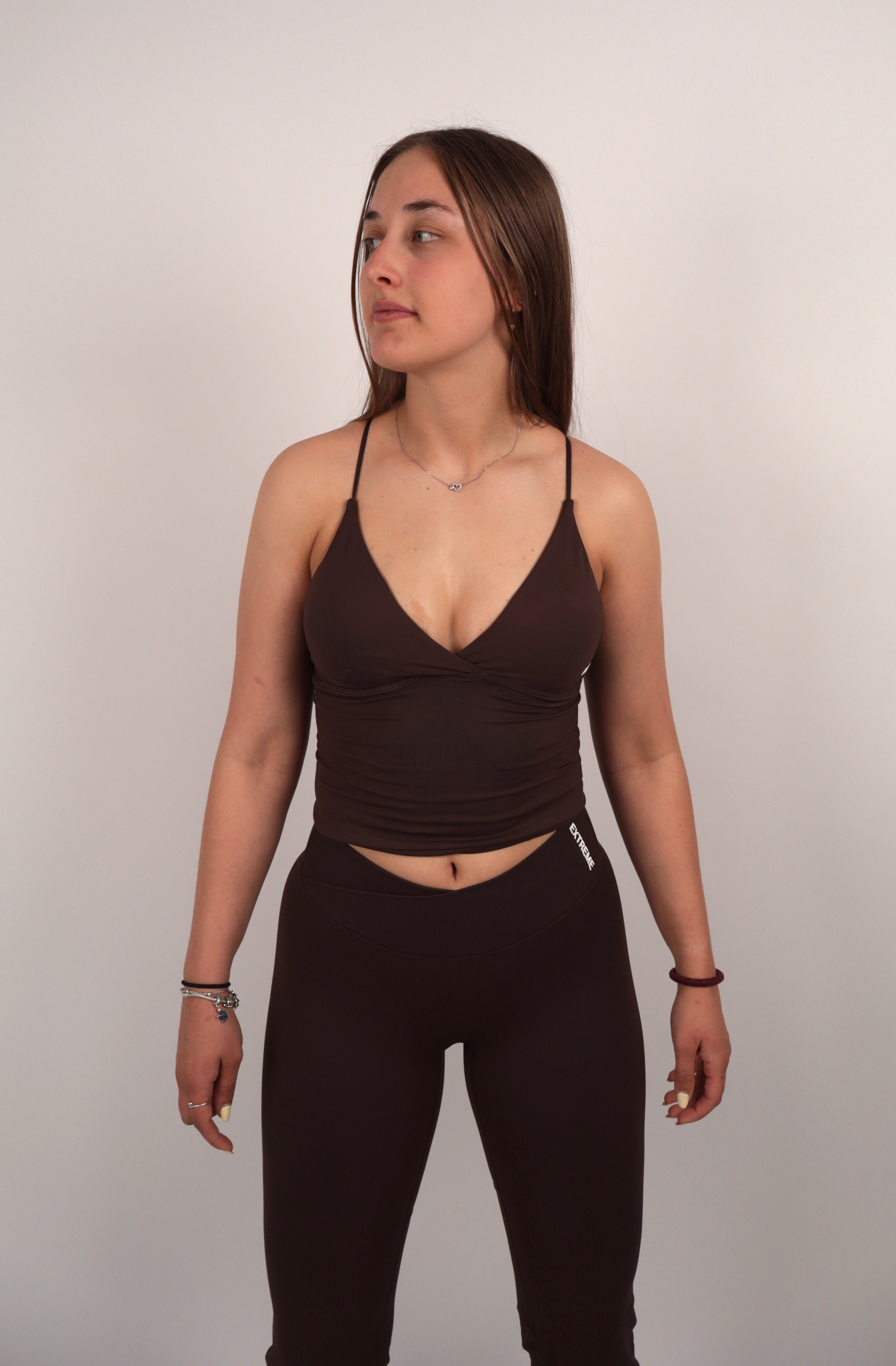 Twist Front Longline – Chestnut Brown