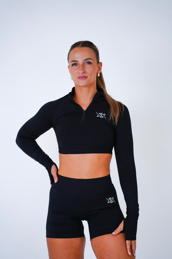 Crop Zipper – Ultra Black