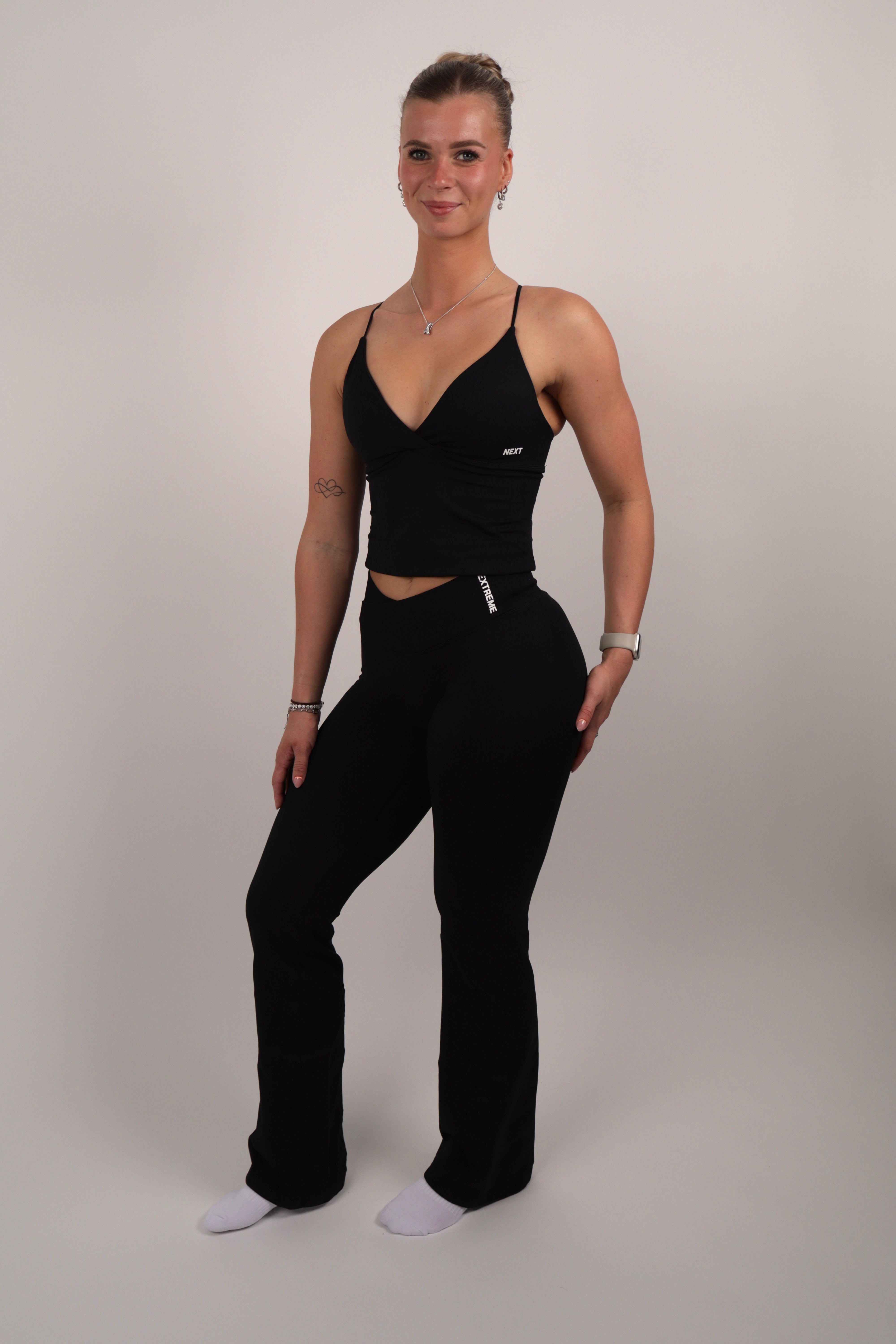 Twist Front Longline – Midnight Black