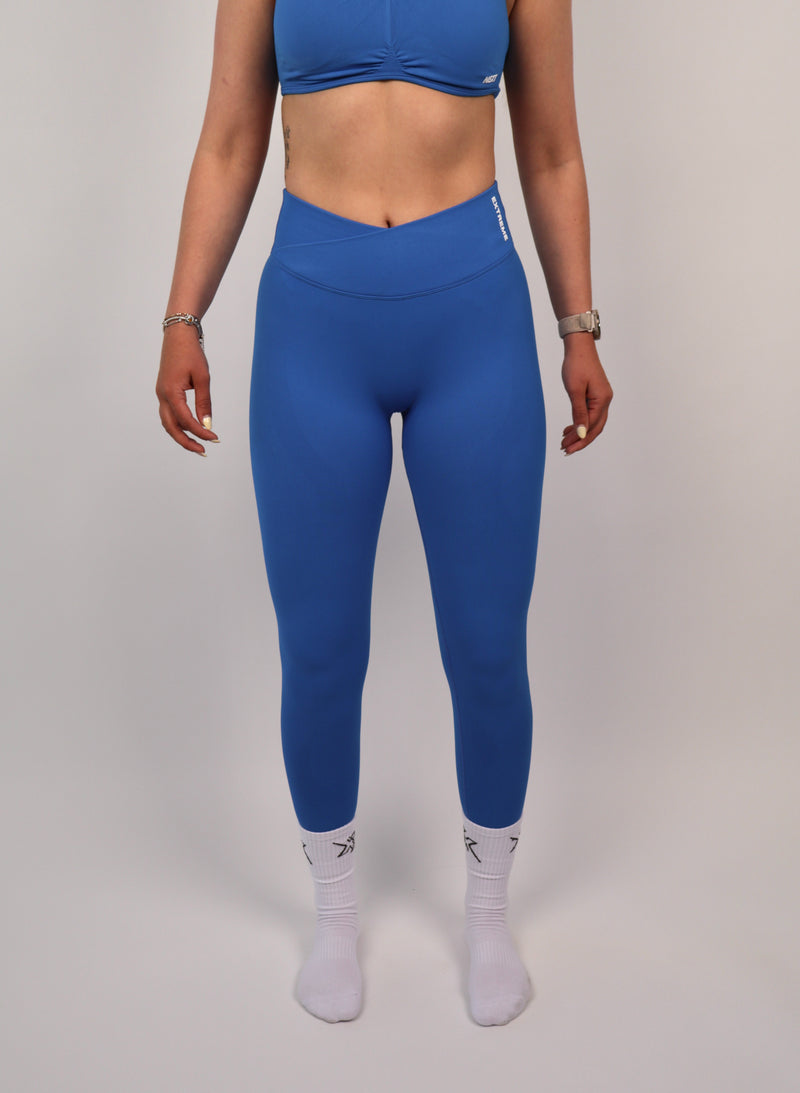 Cross Waist Legging – Cobalt Blue