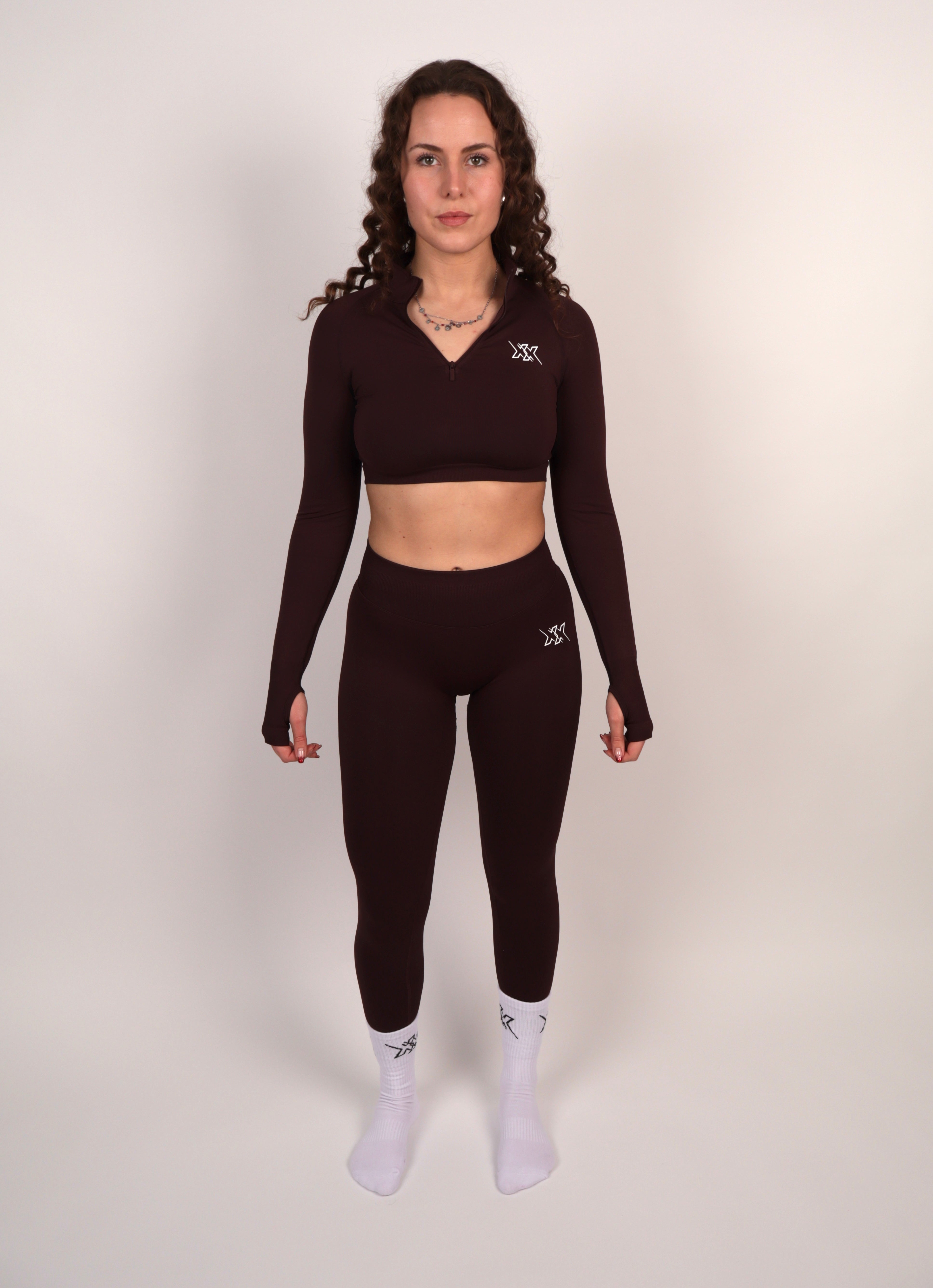 Crop Zipper – Dark Coffee