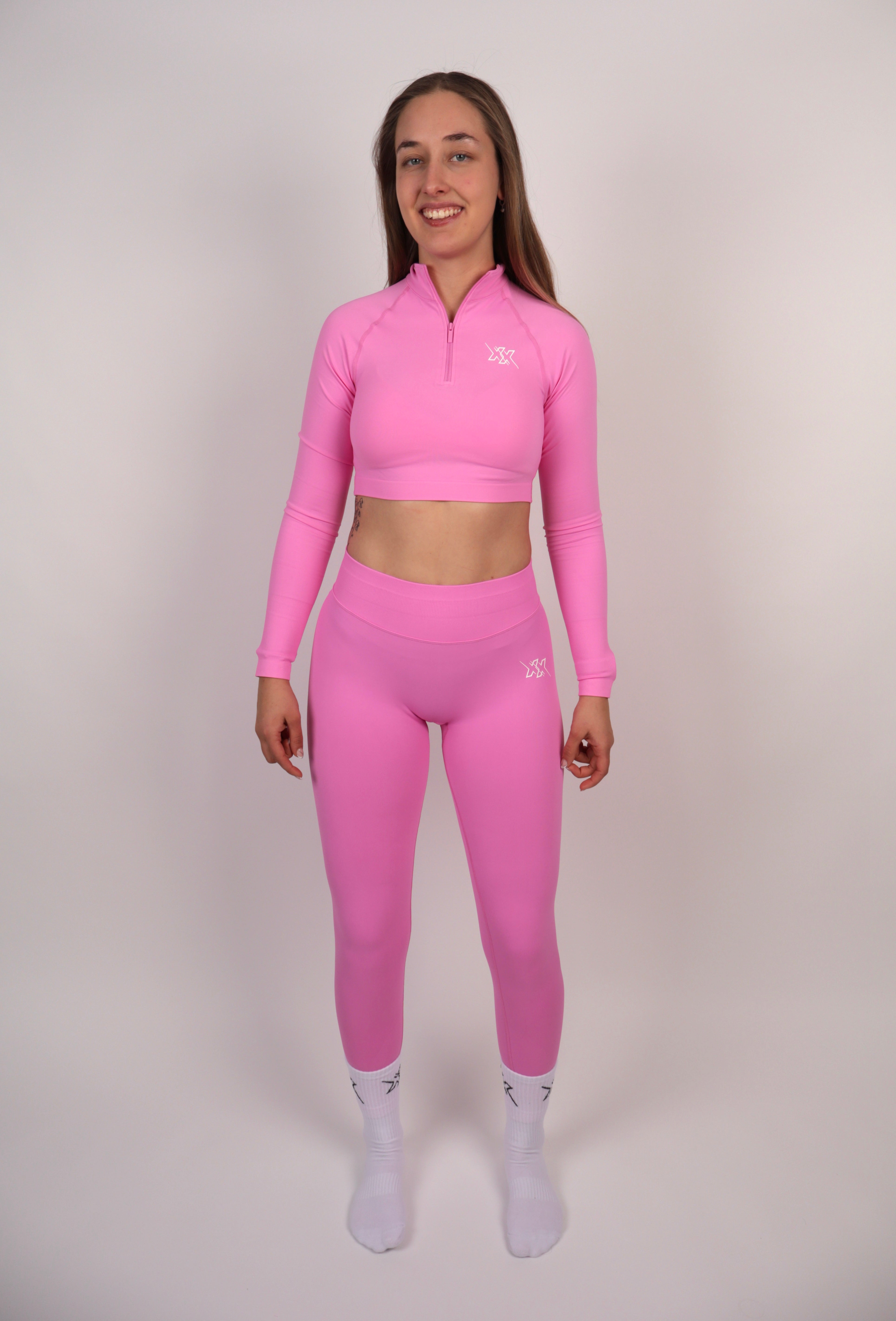 Crop Zipper – Hot Pink