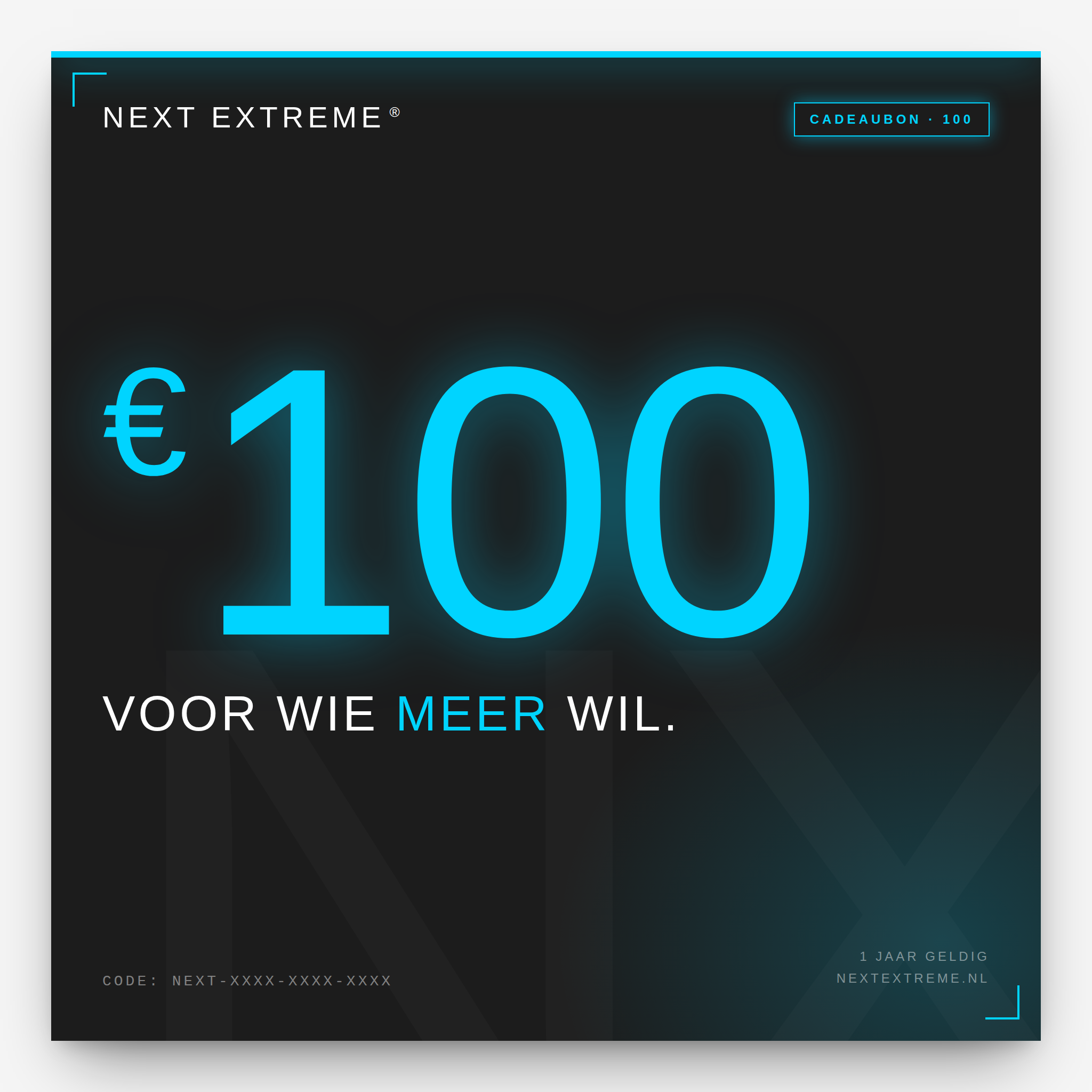 Cadeaubon €100 — Voor wie meer wil