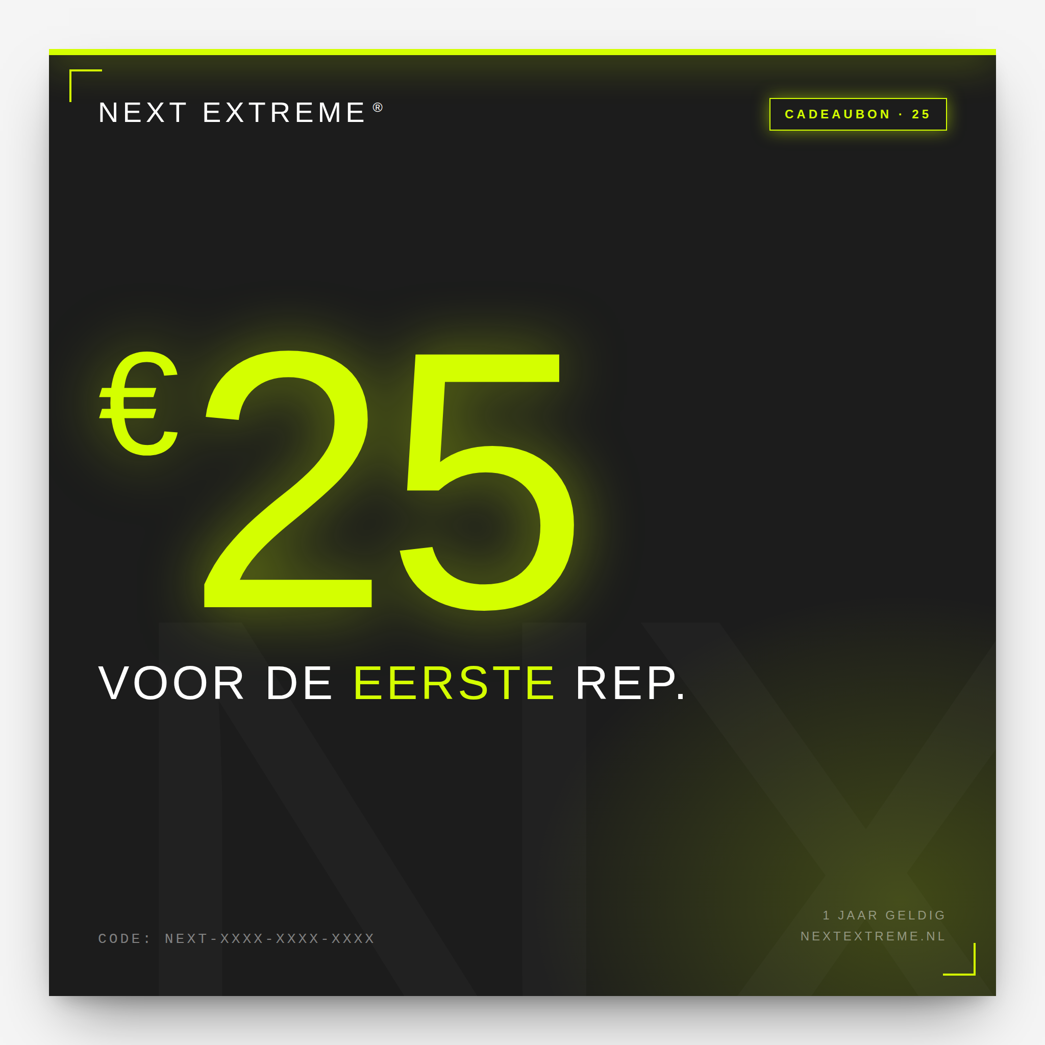 Cadeaubon €25 — Voor de eerste rep
